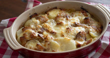 001 Cheesy Onion, Bacon, and New Potato Gratin